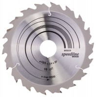 Bosch Speedline TCT Circular Saw Blade 165mm X 30 X 18T £21.99